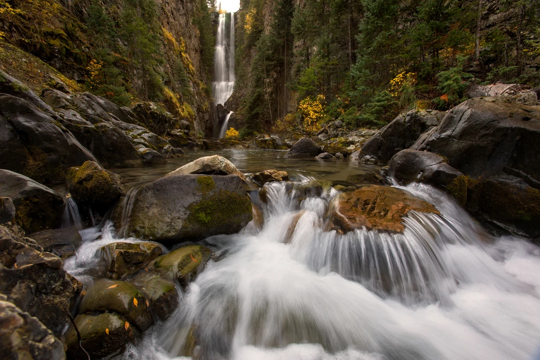 View Beautiful Colorado Waterfall by Nick Souvall