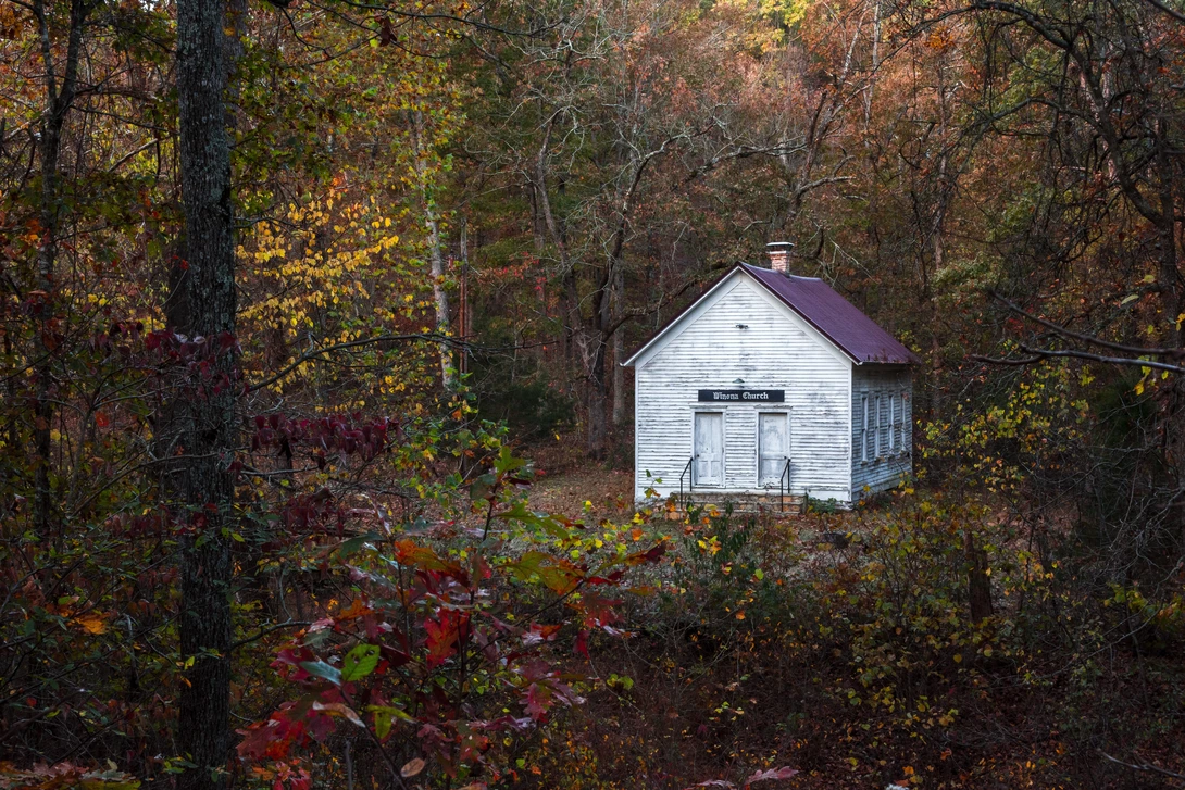 View Winona Church & School Of Eureka Springs Arkansas by John Crisp