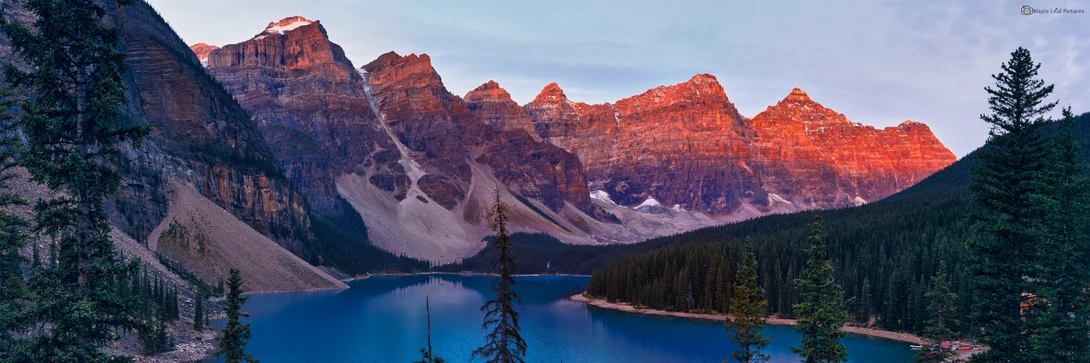 View Moraine lake panorama by Rhonald Rose