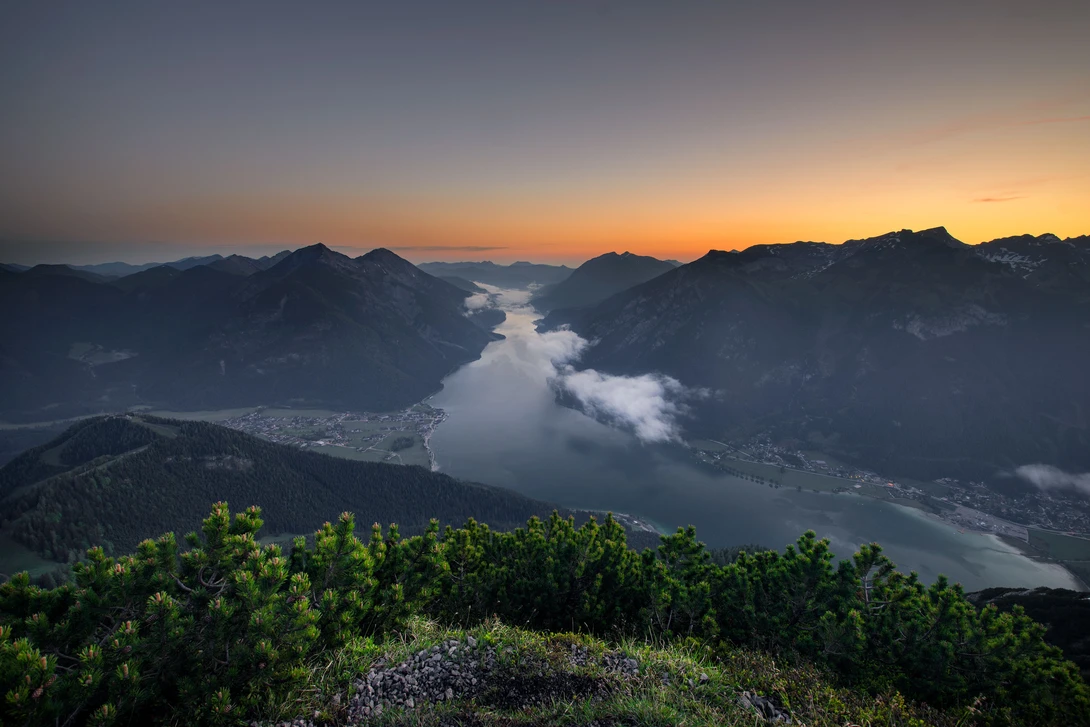 View Sunrise over the lake by Matteo Frötscher