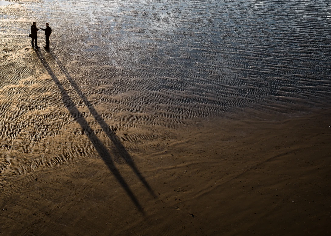 View Shadows on the beach by Kevin Drury