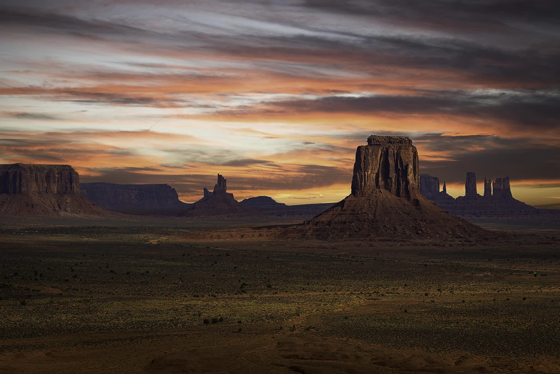 View Monument Valley Sunrise by Justin Treakle
