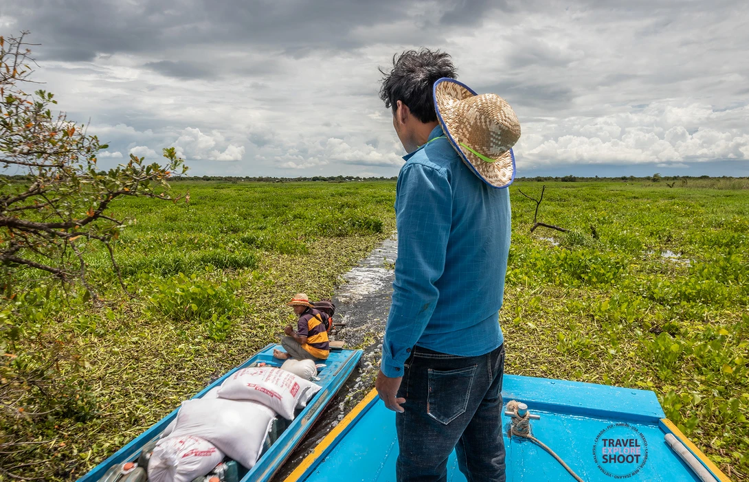 View Cambodia river boat... by Kirk Vogel