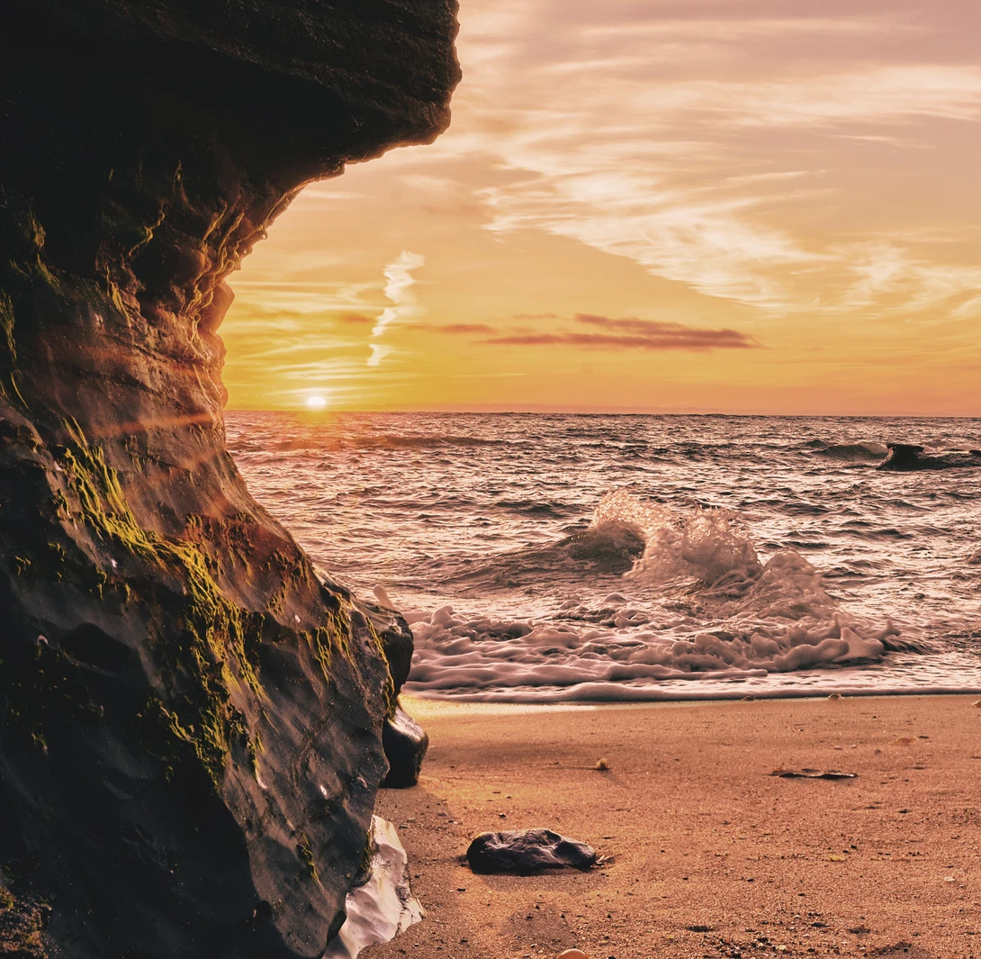 View Sunset at Sunset Cliffs in San Diego, CA by Rus Kulinov