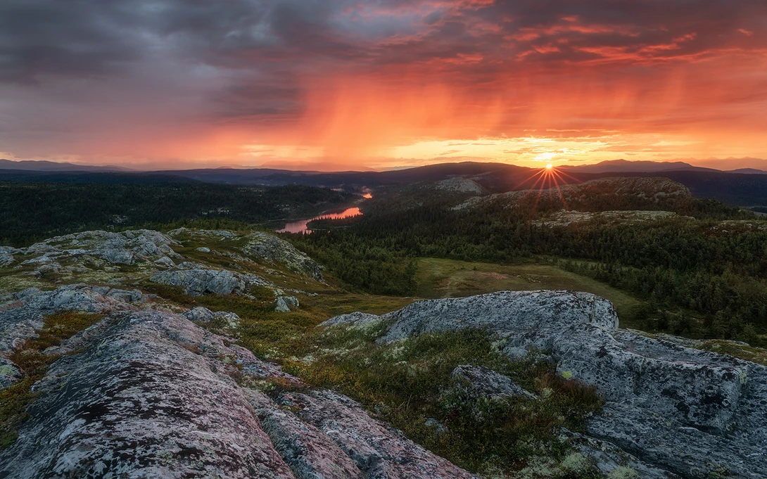 View Sunset Down by Jan Gunnar Nygård