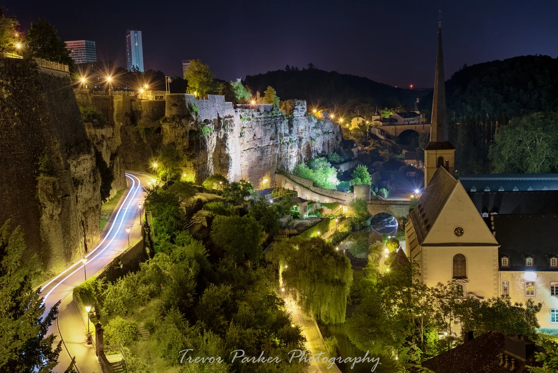 View Luxembourg at Night by Trevor Parker