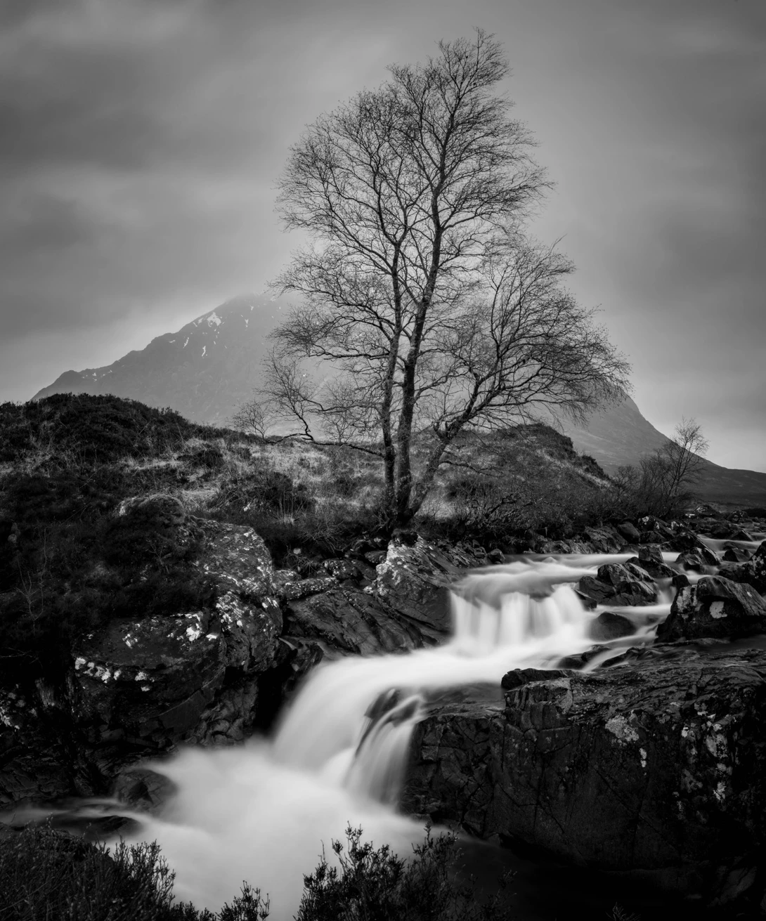 View Etive Mor Waterfall by cristian popa