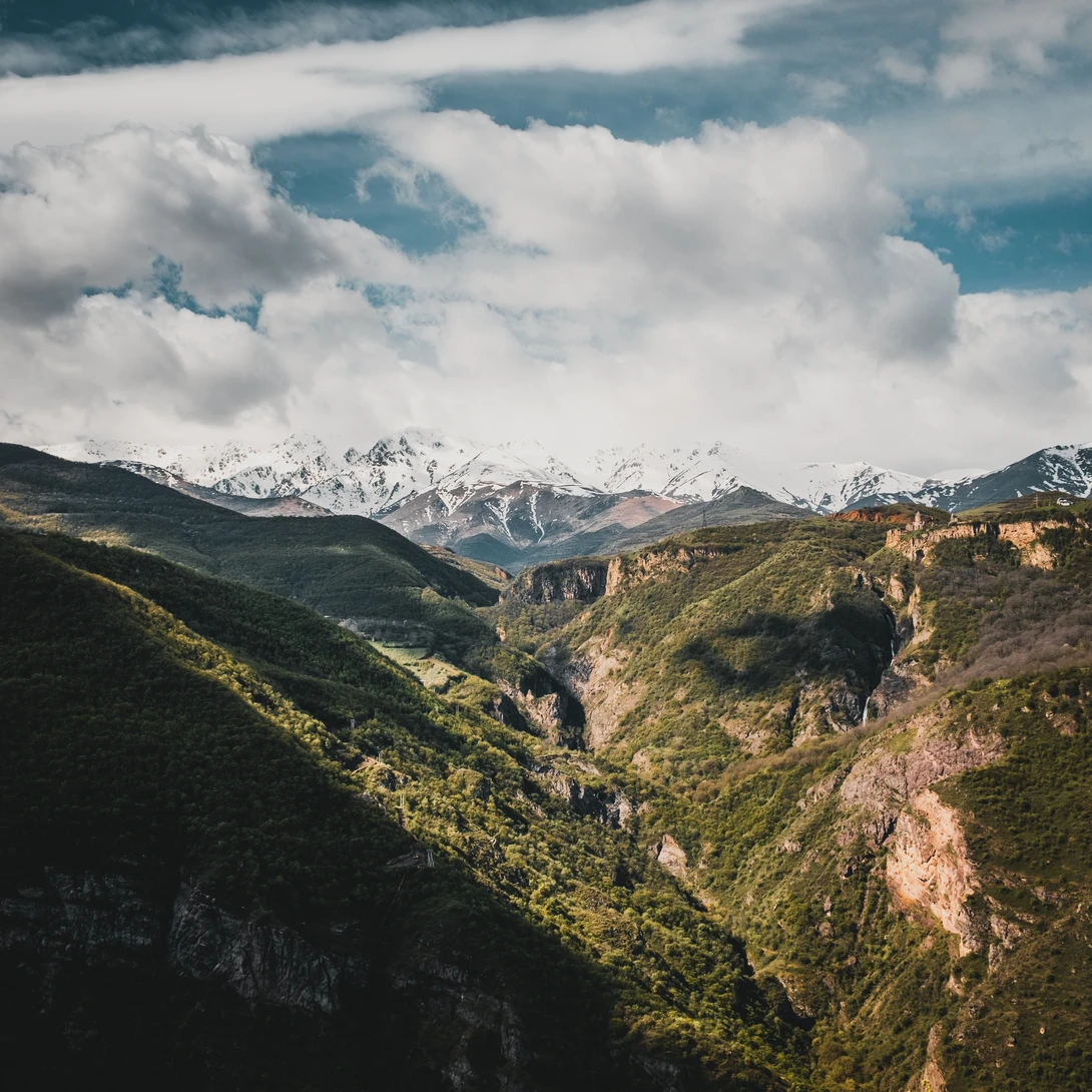 View Tatev on the cliffs by Andrew Audley