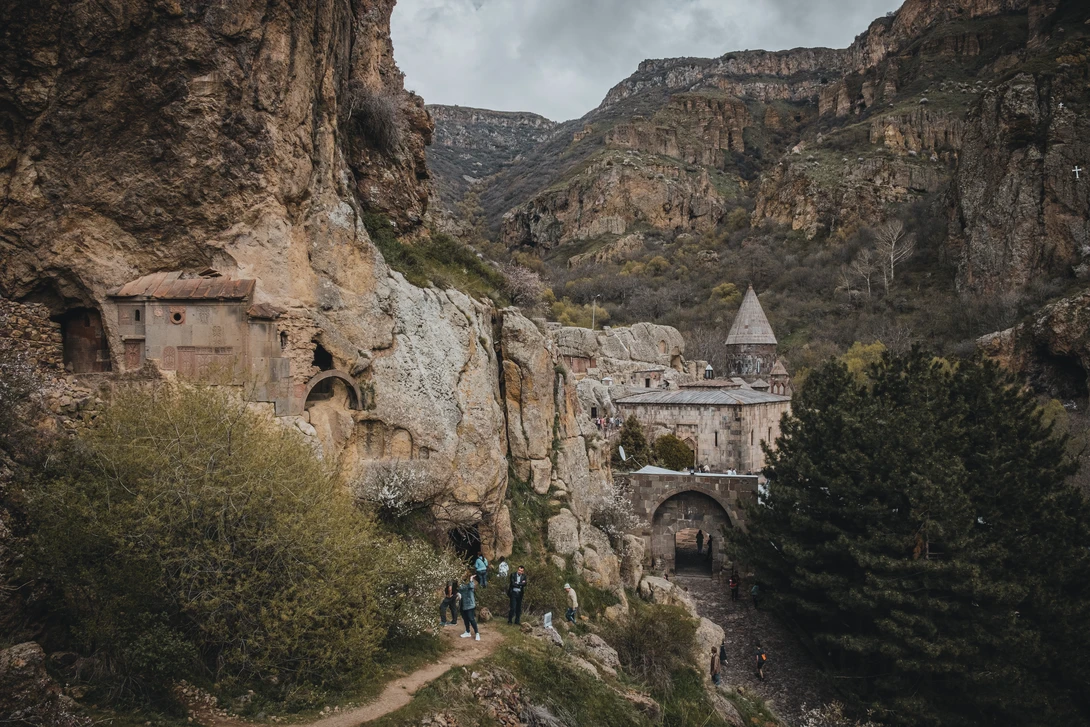 View Geghard Monastery by Andrew Audley