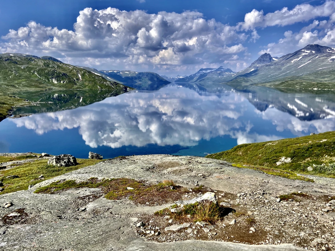 View Late summer at Bygdin, Norway by Oddvar Skrebergene