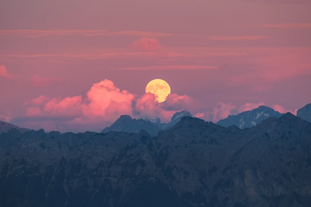 View Moonrise in the Appenzell Alps by Anton Galitch