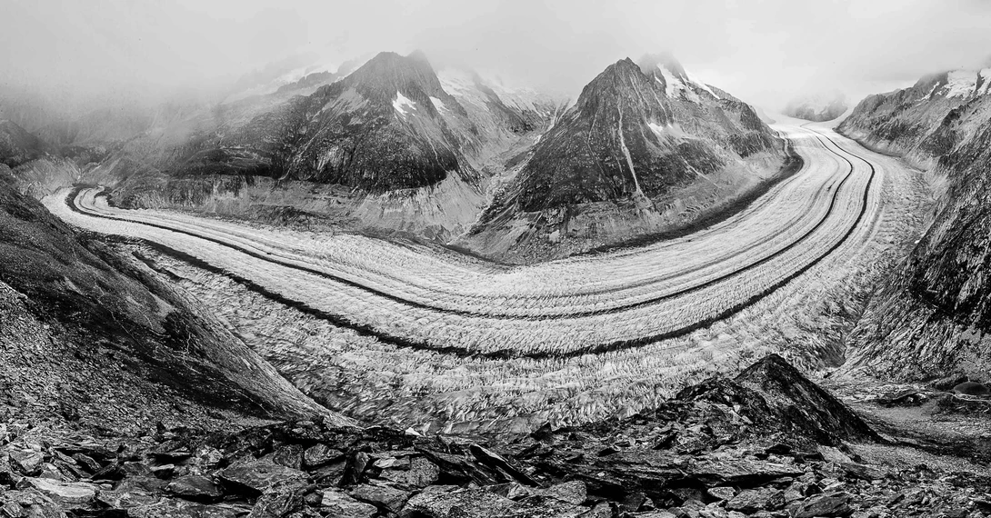 View The Aletsch glacier (Switzerland) by david huguet