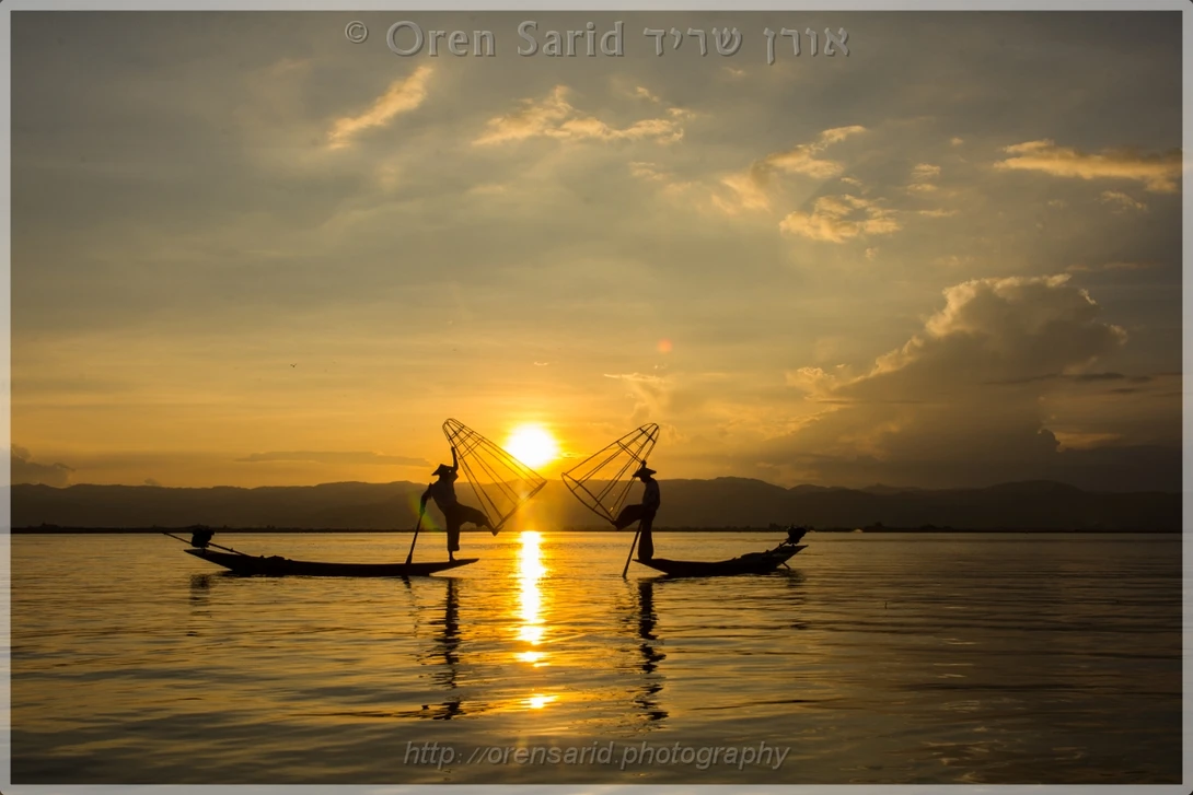 View Inle lake fishermen by Oren Sarid