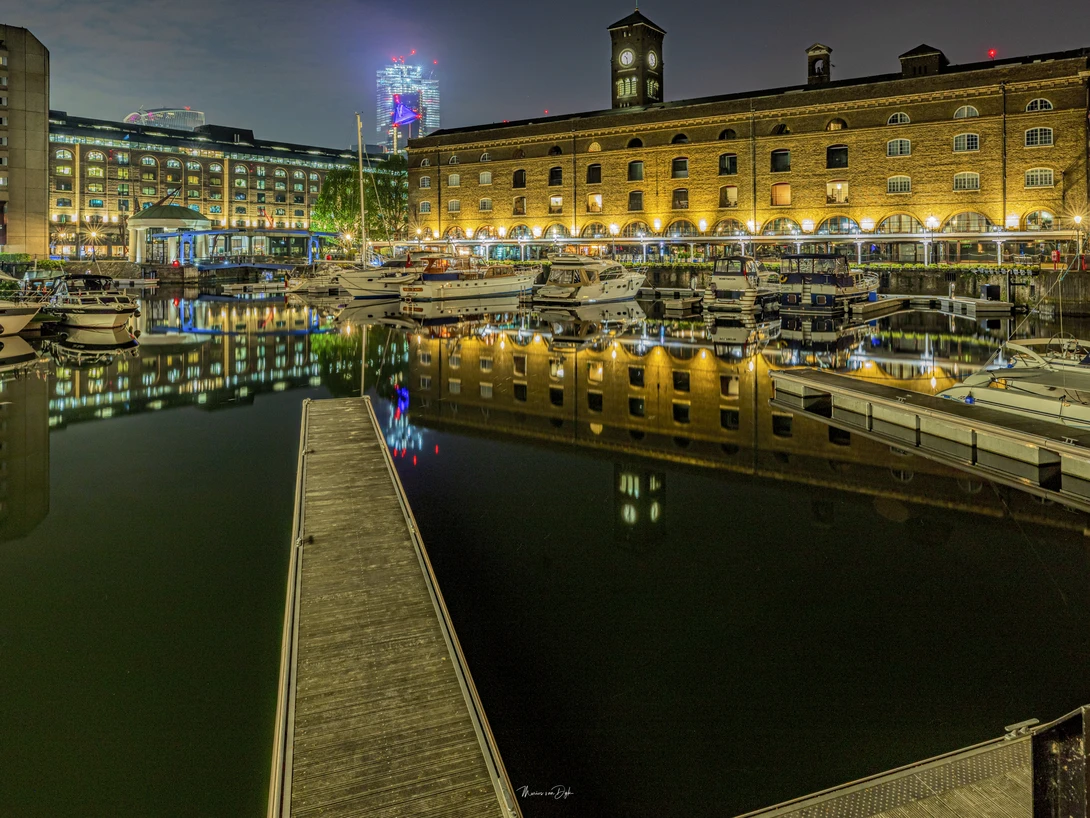 View St Katherine Docks by marius van dyk