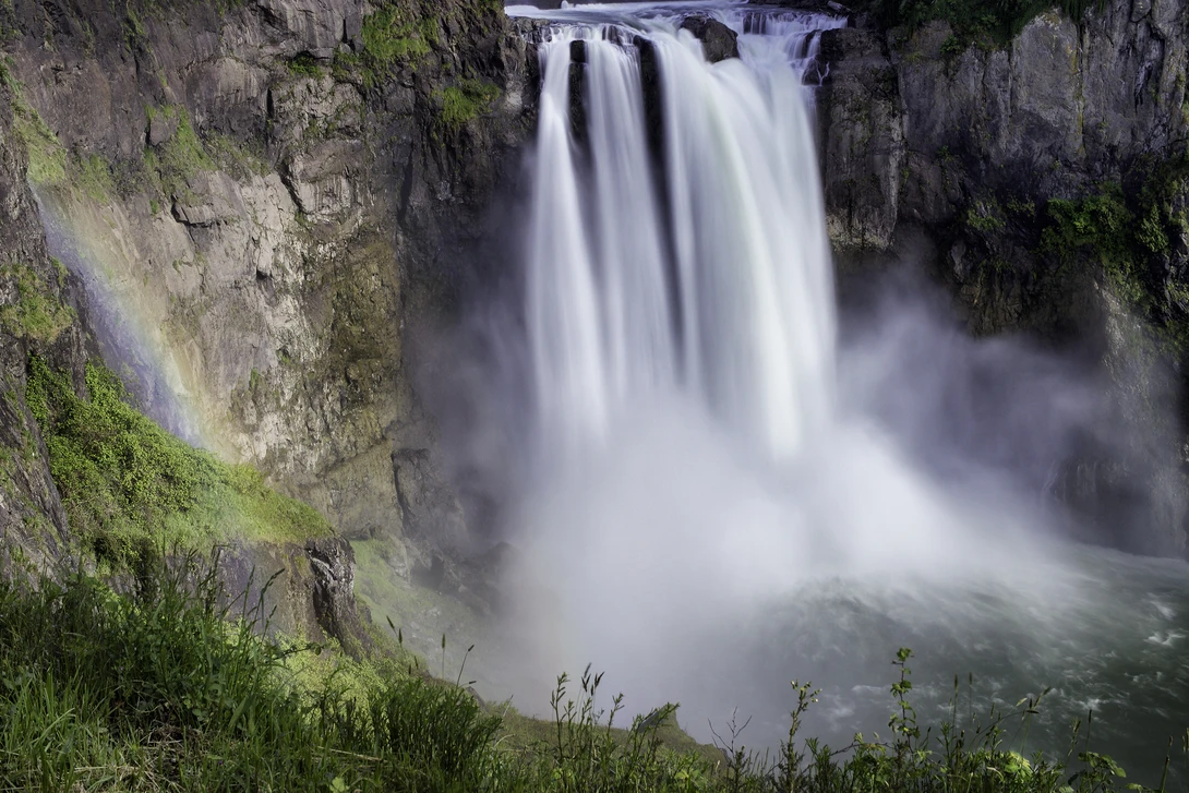 View Rainbow at Snoqualmie Falls by Melanie LeDuc