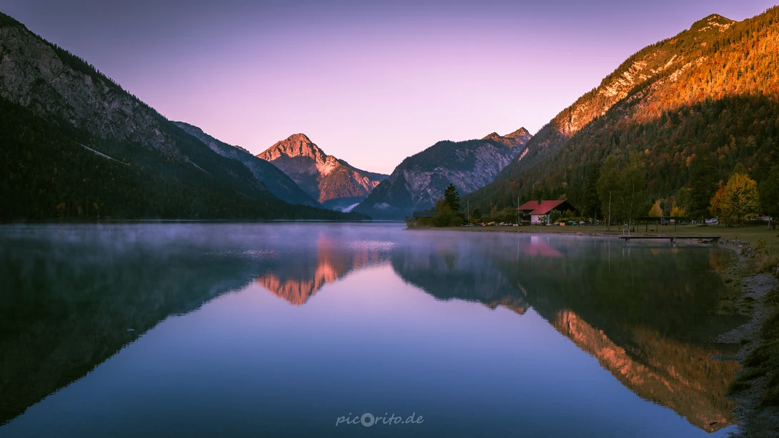 View Morning has broken at Lake Plan, Tyrol by Thomas Prechtl