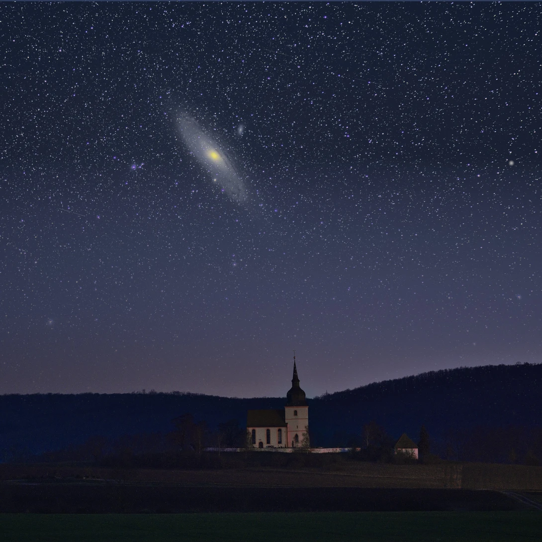 View Church St. Michael with Andromeda galaxy by Dg9ncc /portable