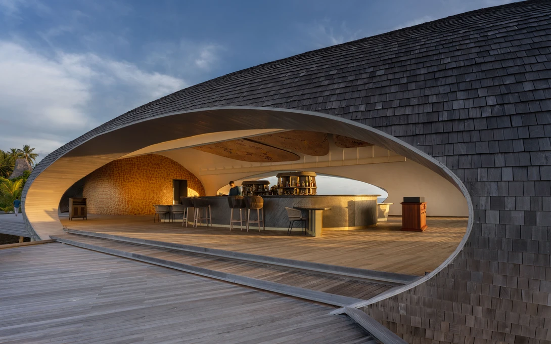 View The entrance of the Whale Bar, The St. Regis Maldives Vommuli by Kay Chuah