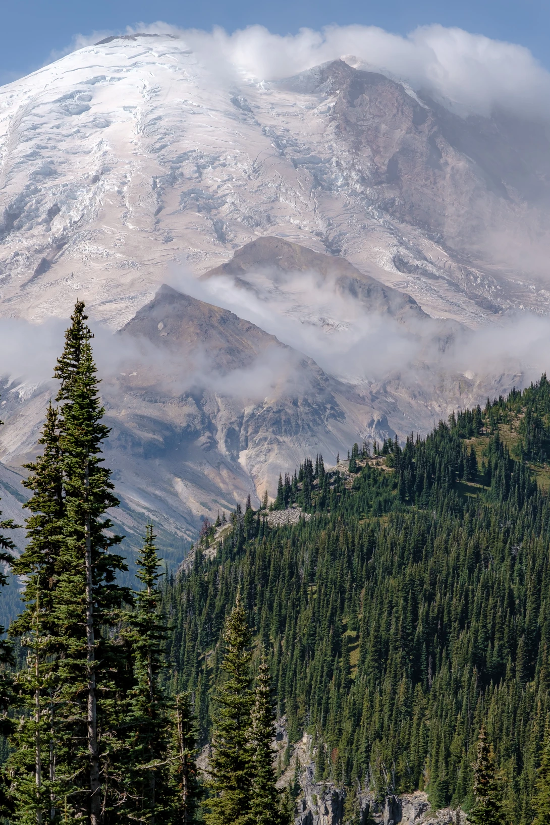 View view of glacier overlook at Rainier by Nick Boekeloo