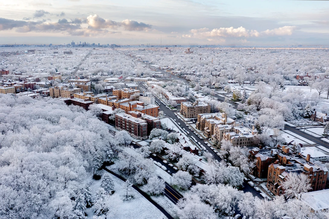 View April snow in Detroit by Mark Houston