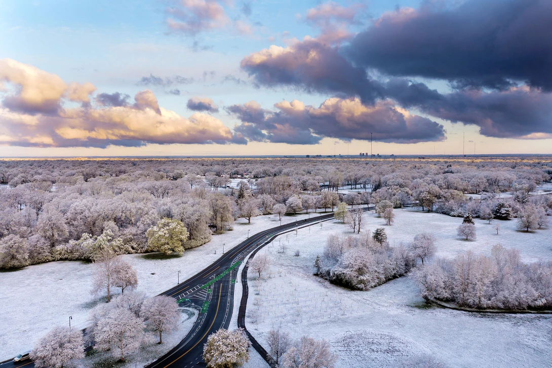 View April snow in Detroit by Mark Houston