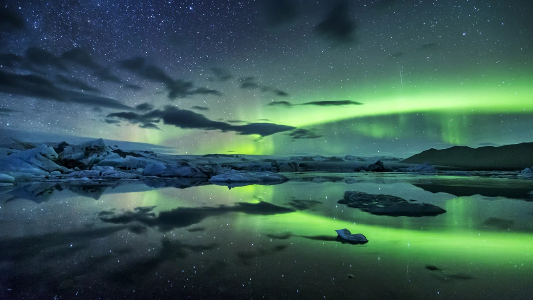 View Jökulsarlon Aurora by Mads Peter Iversen