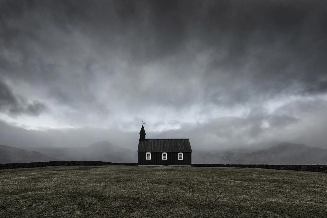 View Black church of Budir by Mads Peter Iversen