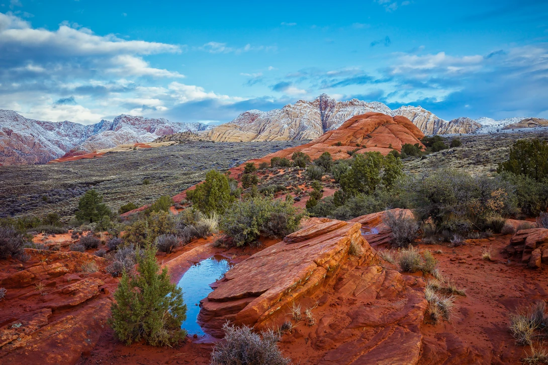 View Snow-dusted Snow Canyon by Rex Jones