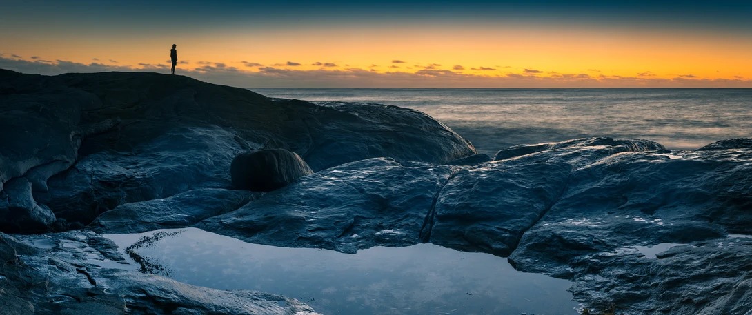 View Panorama selfie at the beach by Daniel van Duinkerken