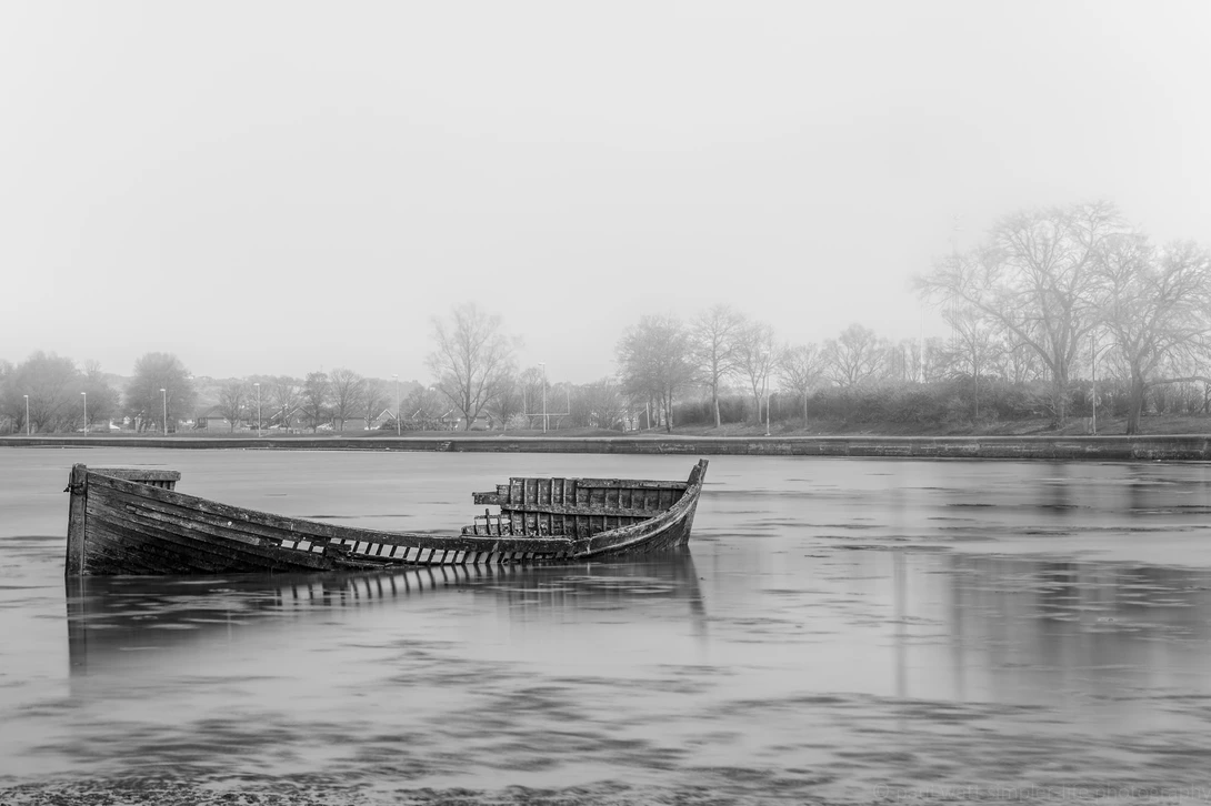 View Sunken boat in Portsmouth by Paul Watt