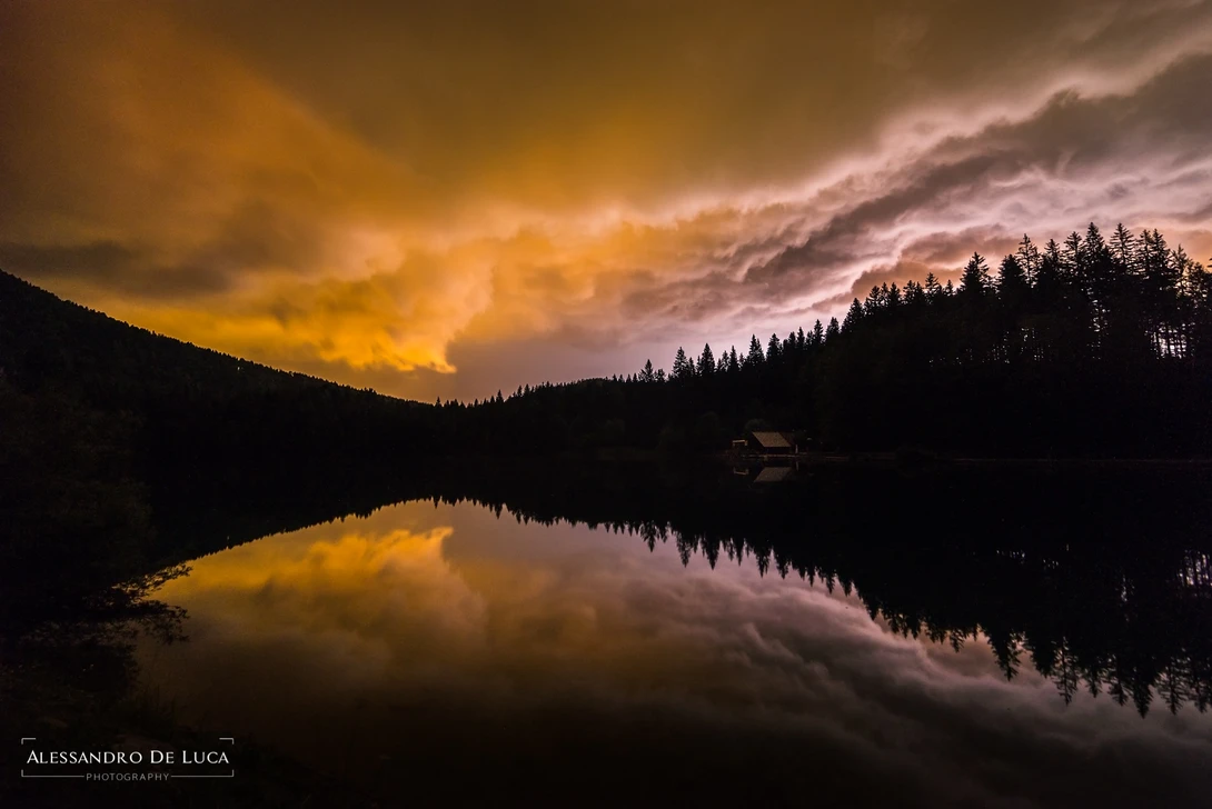 View Storm over Fusine Lakes - North-East Italy by Alessandro De Luca