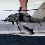 shark helicopter real fake