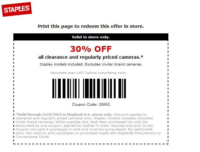 Staples in outlet store coupons