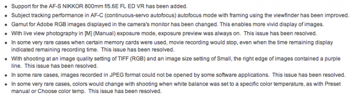 D800:D800E Firmware Update