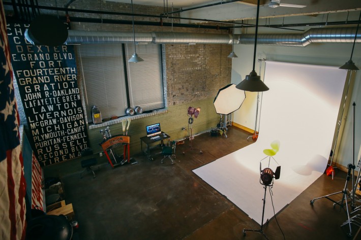 Matt's studio in Detroit, We Are Vacancy
