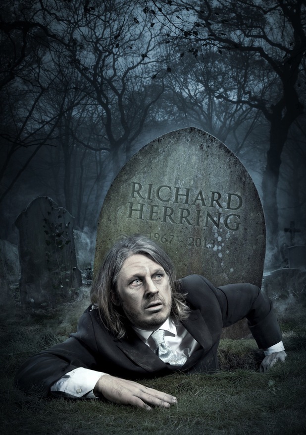BTS Comedian Richard Herring's Creepily Dark Comedy Poster Shoot