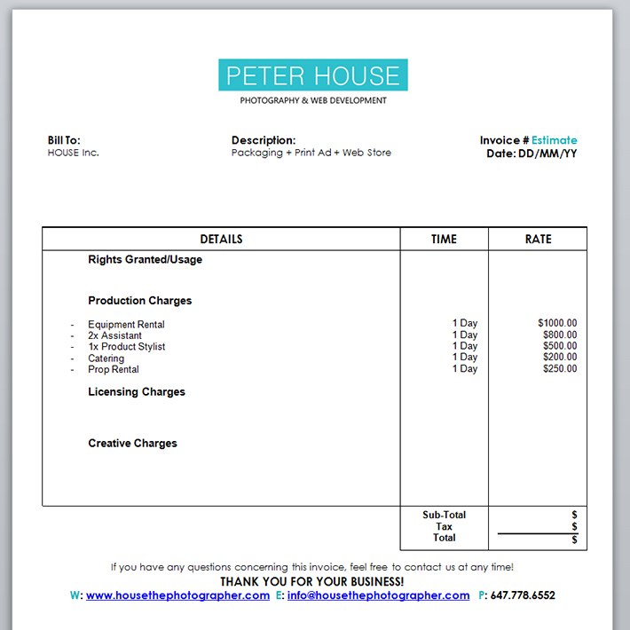 View Video Production Invoice Template Free Pics