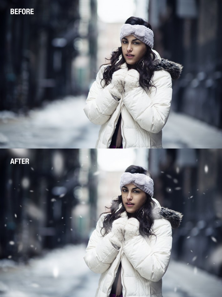 HOW TO ADD SNOW FSTOPPERS PHOTOSHOP DANI DIAMOND