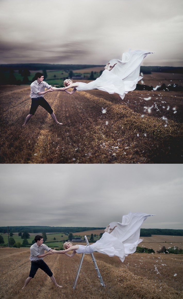 levitation photography before and after