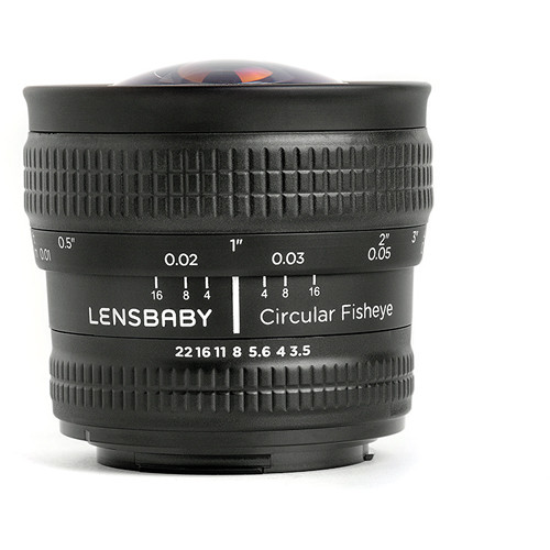 lensbaby fisheye lens side view